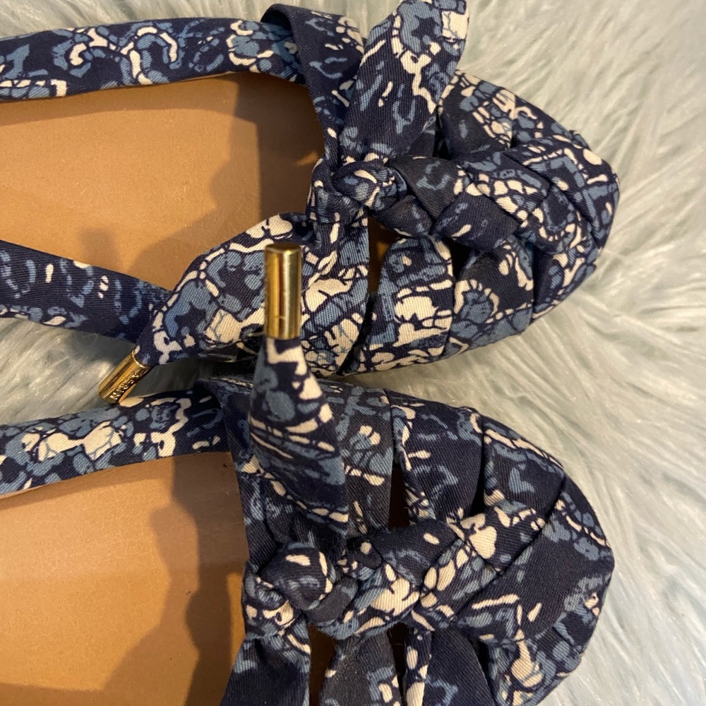 AERIN Zahara Blue Batik Espadrille Ballet Flats - Picture 7 of 15